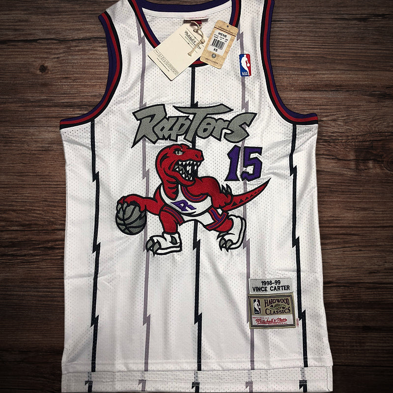 Men’s Toronto Raptors 1998-99 #15 Vince Carter Jersey White