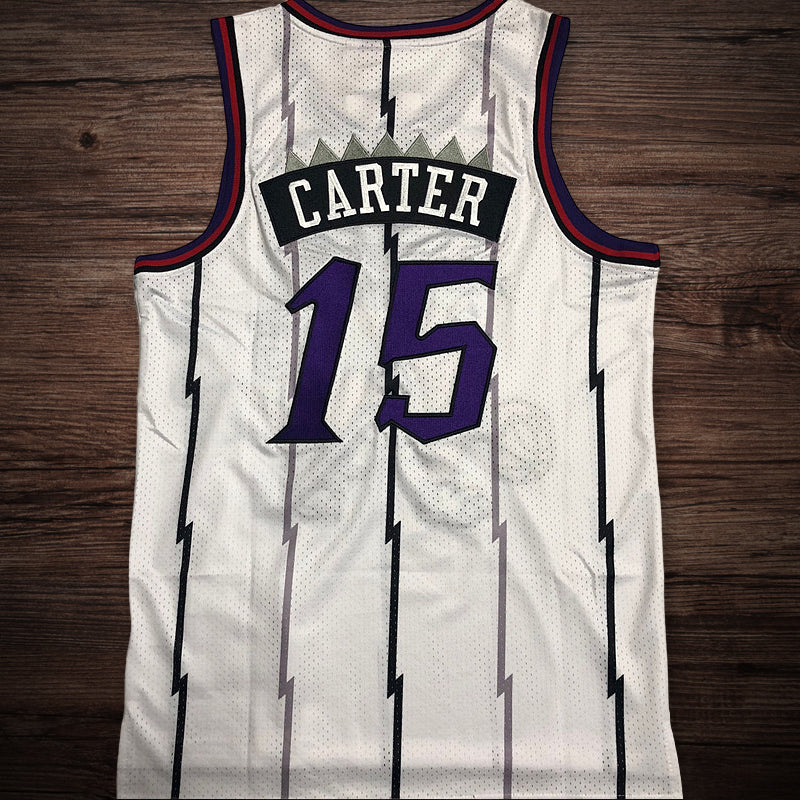 Men’s Toronto Raptors 1998-99 #15 Vince Carter Jersey White