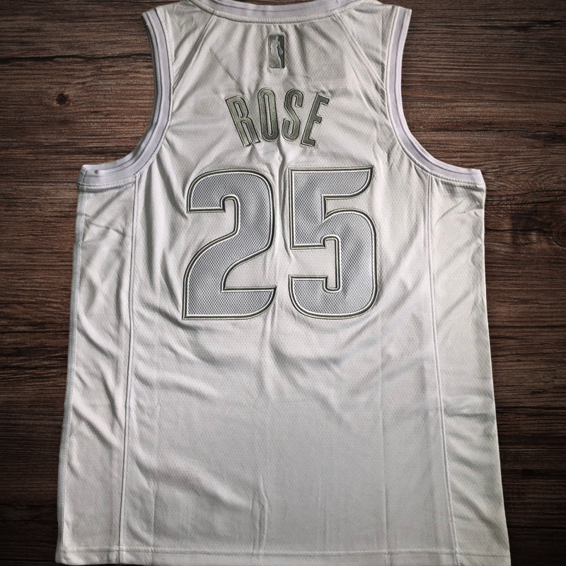 Men’s Detroit Pistons MVP #25 Rose White Jersey