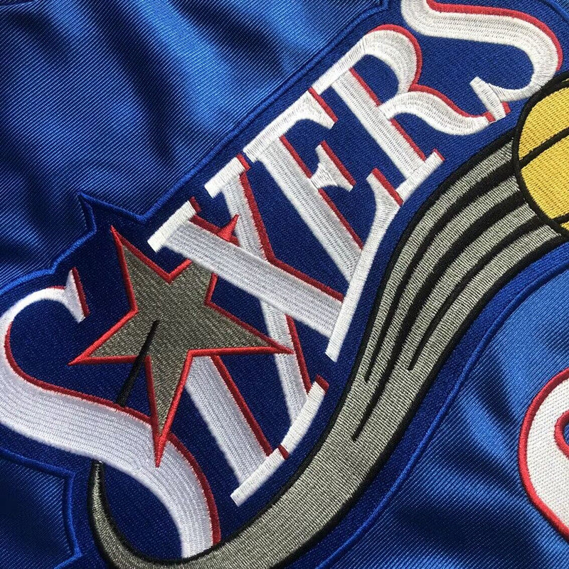 Men’s Philadelphia 76ers 2001/02 #3 Allen Iverson Blue Jersey
