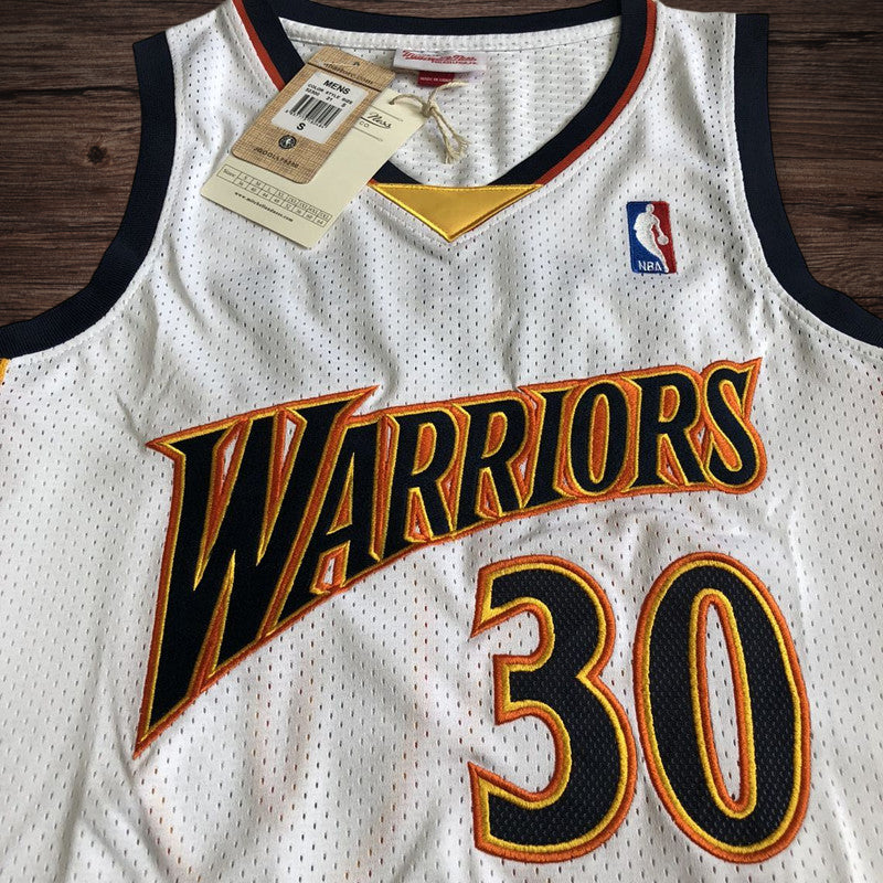 Men’s Golden State Warriors 2009-10 #30 Stephen Curry Jersey in White