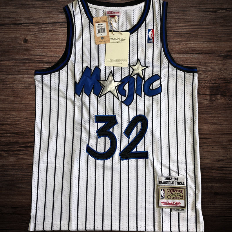 Men’s Orlando Magic 1993-94 #32 Shaquille O’neal Jersey White