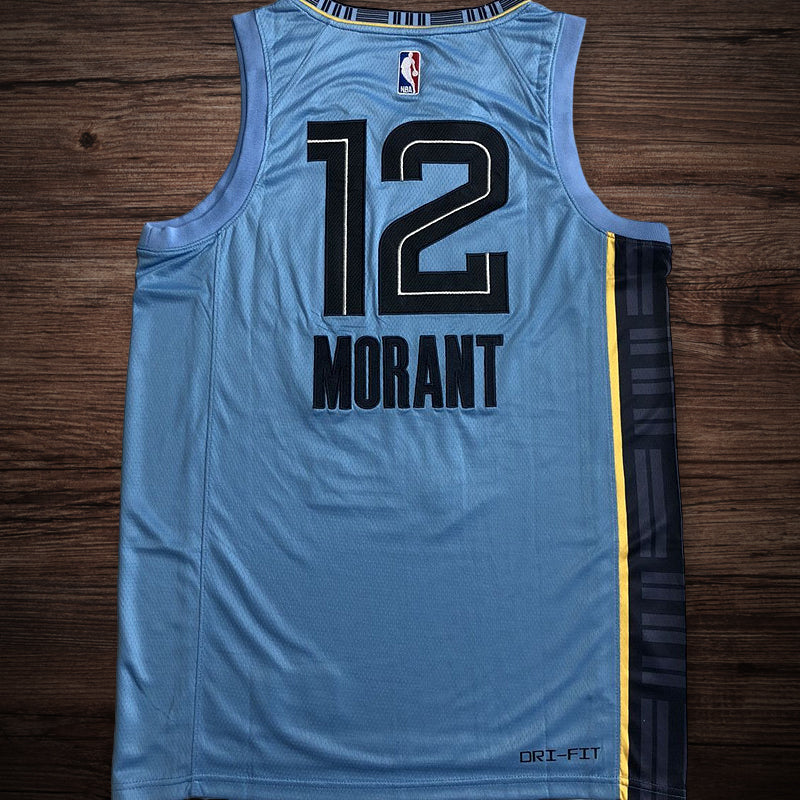 Men’s Memphis Grizzlies 2023 #12 Morant Blue Jersey