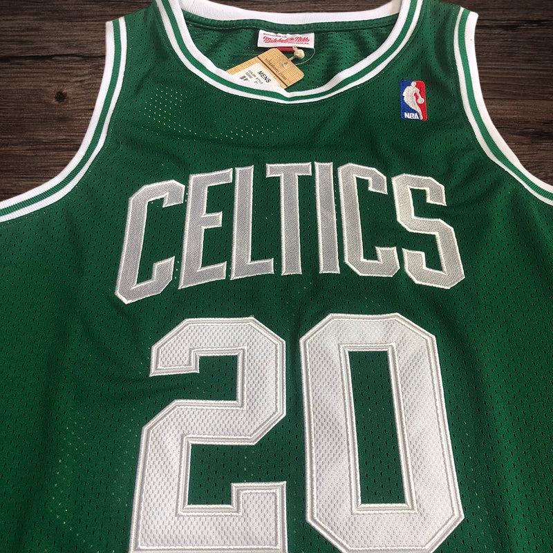 Men’s Boston Celtics 1996-97 #20 Ray Allen Jersey Green All Stitched