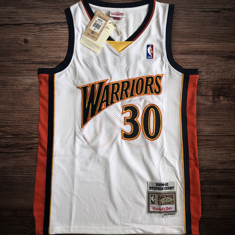 Men’s Golden State Warriors 2009-10 #30 Stephen Curry Jersey in White