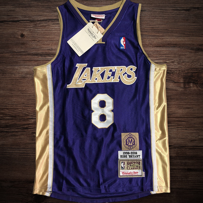 Men’s Los Angeles Lakers 1996-2016 Hall of Fame #8 Kobe Bryant Jersey
