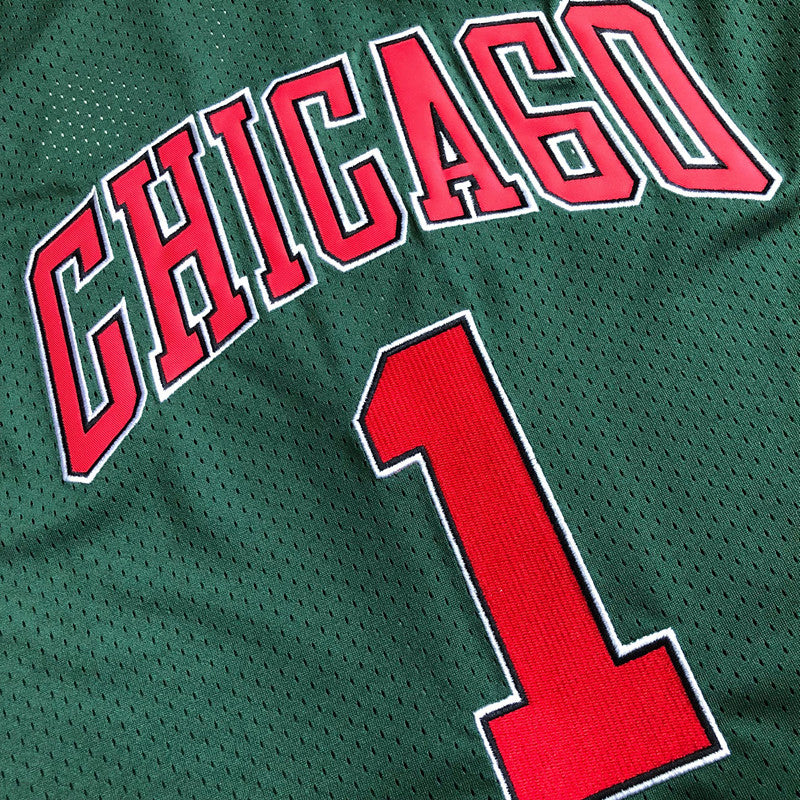 Men’s Chicago Bulls 2008-09 #1 Derrick Rose Green Jersey