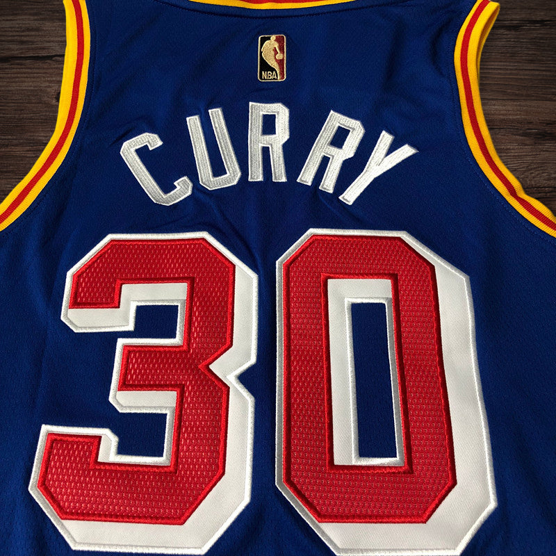 Men’s Golden State Warriors #30 Curry Retro Jersey