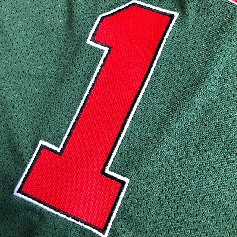 Men’s Chicago Bulls 2008-09 #1 Derrick Rose Green Jersey