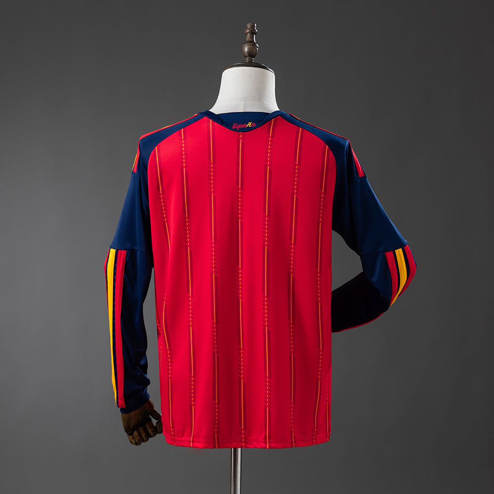 Men’s Spain 2026 Home Long Sleeve Jersey S-4XL