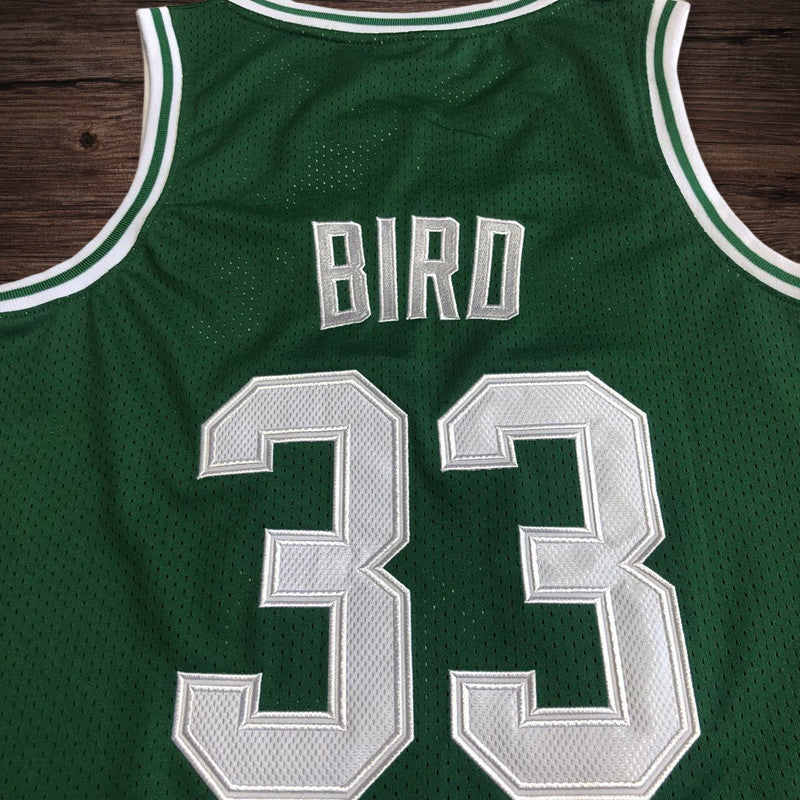 Men’s Boston Celtics 1985-86 #33 Larry Bird Jersey Green All Stitched