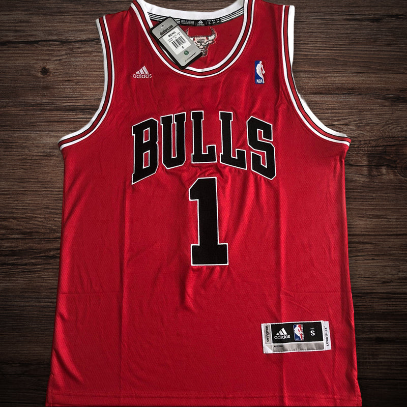 Men’s Chicago Bulls #1 Derrick Rose Jersey Red