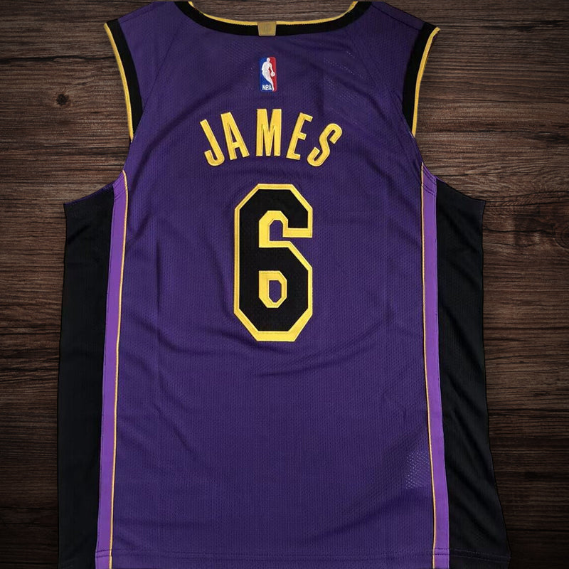 Men’s Los Angeles Lakers 2023 #6 Lebron James Player Edition Purple Jersey