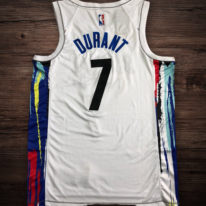 Men’s Brooklyn Nets 2023 City Edition #7 Durant White jersey