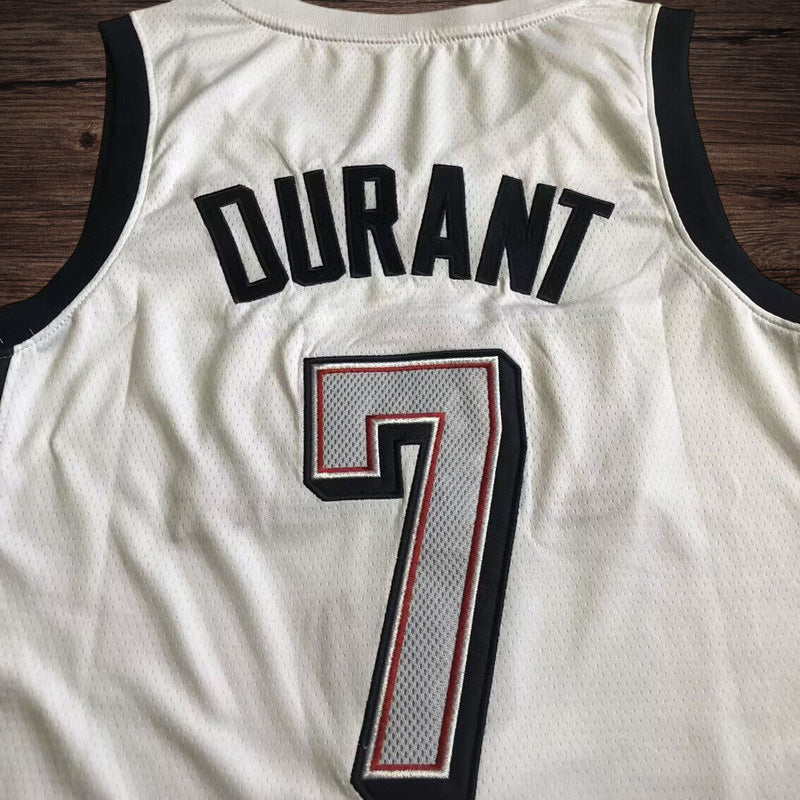 Men’s 2024 Olympics Team USA #7 Durant White Jersey