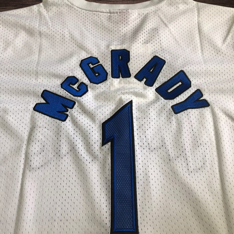 Men’s Orlando Magic #1 McGrady White Short Sleeve Jersey