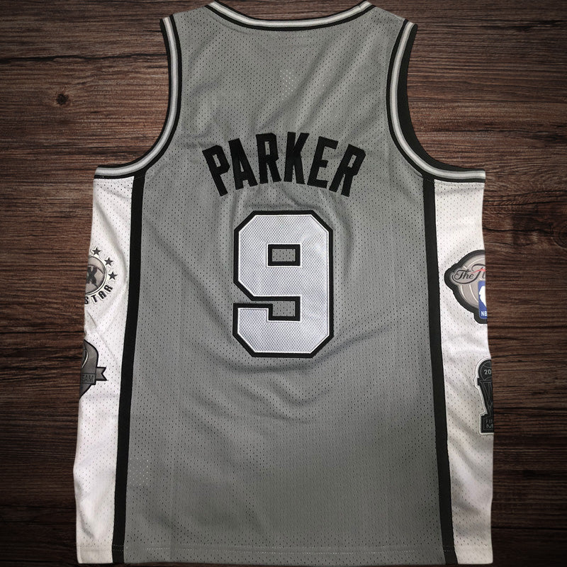 Men’s San Antonio Spurs 2001/18 Hall of Fame #9 Parker Jersey
