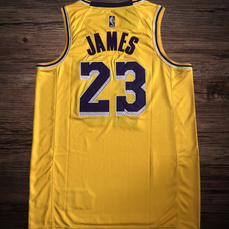 Men’s Los Angeles Lakers #23 James Yellow Jersey
