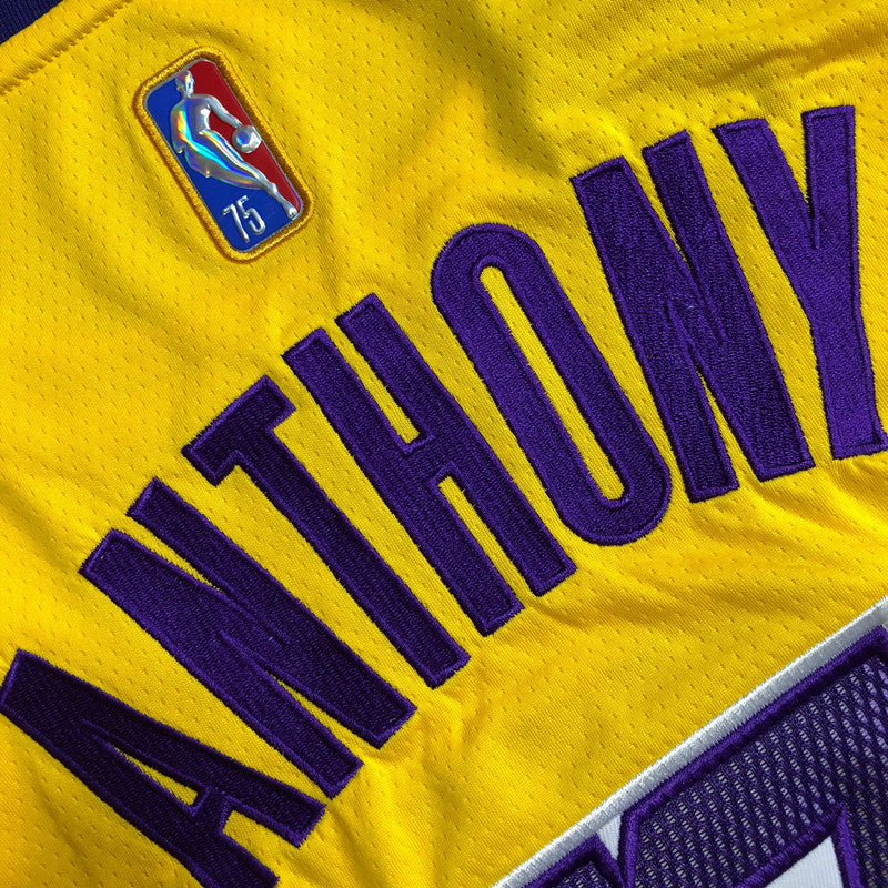 Men’s Los Angeles Lakers 75th anniversary #7 Anthony Jersey Yellow