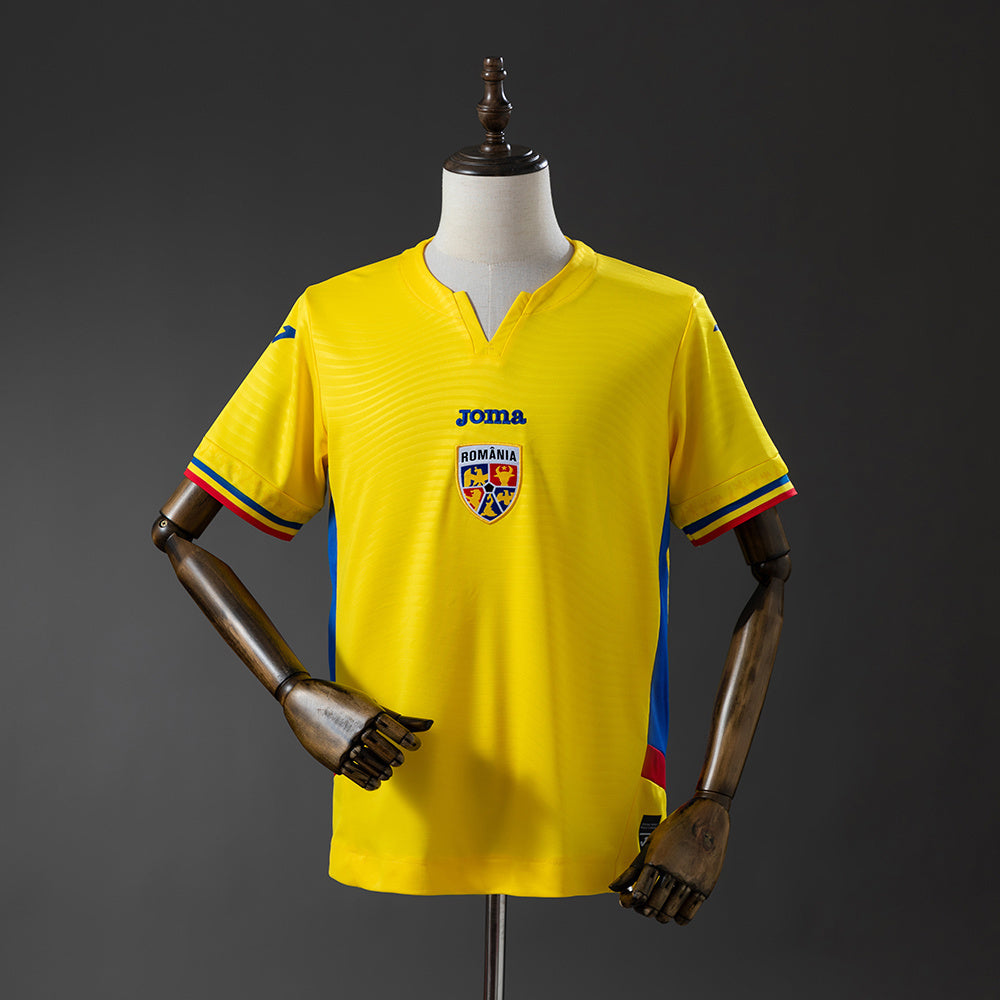 Men’s Romania 2026 Home Fan Version Jersey S-4XL