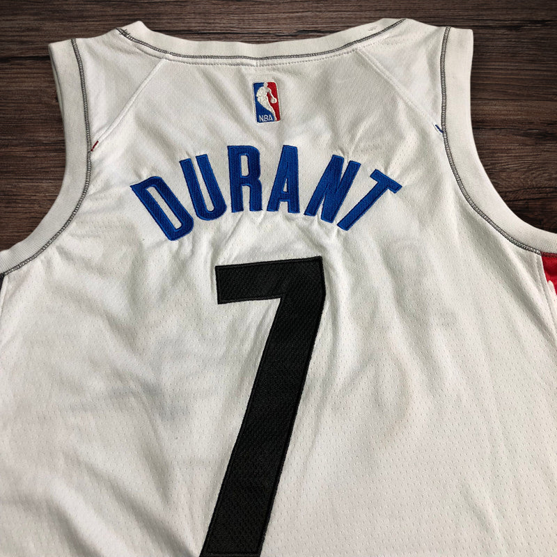 Men’s Brooklyn Nets 2023 City Edition #7 Durant White jersey
