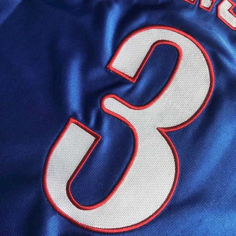 Men’s Philadelphia 76ers 2001/02 #3 Allen Iverson Blue Jersey