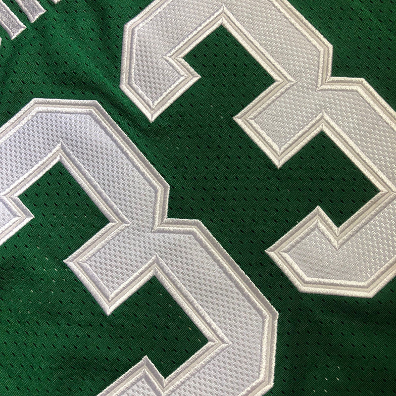 Men’s Boston Celtics #33 BIRD Green Short Sleeve Jersey