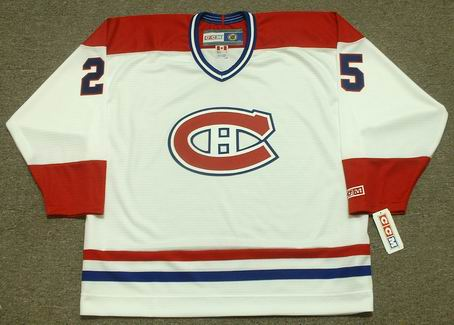 Custom – Montreal Canadians #25 JACQUES LEMAIRE 1978 CCM Throwback White Stitched Jersey