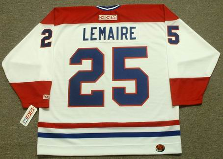 Custom – Montreal Canadians #25 JACQUES LEMAIRE 1978 CCM Throwback White Stitched Jersey