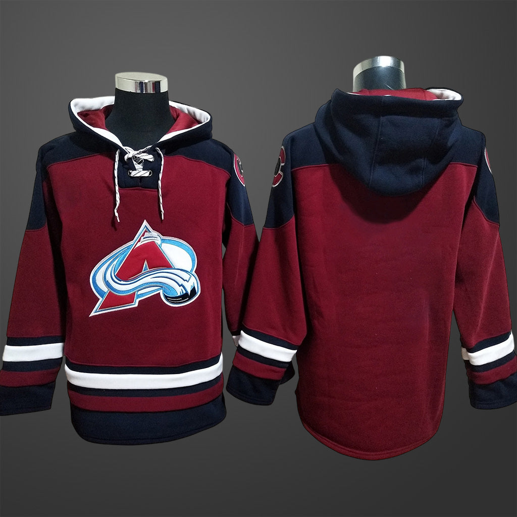 Men’s Colorado Avalanche Team Blank All Stitched Hoodie