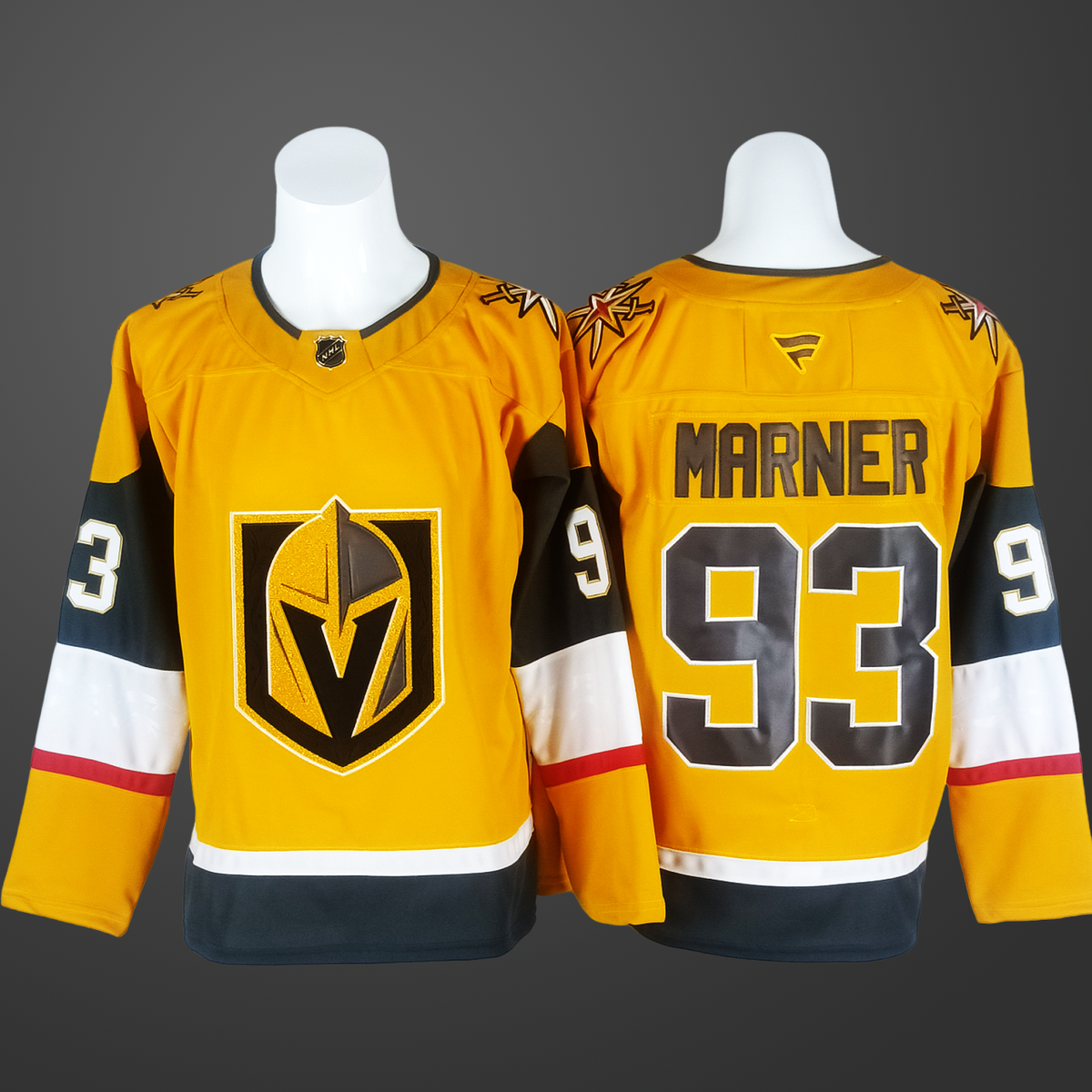 Men’s Vegas Golden Knights #93 Marner Fanatics Gold Jersey