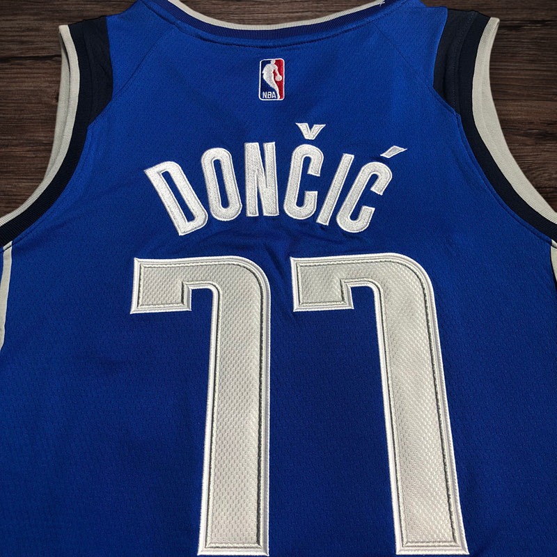 Men’s Dallas Mavericks #77 Doncic Jersey in blue