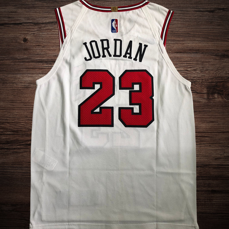 Men’s Chicago Bulls #23 Michael Jordan Player Edition White Jersey