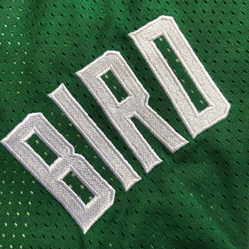 Men’s Boston Celtics #33 BIRD Green Short Sleeve Jersey