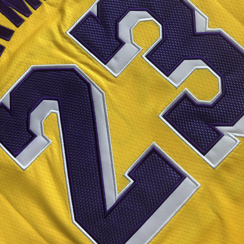 Men’s Los Angeles Lakers #23 James Yellow Jersey