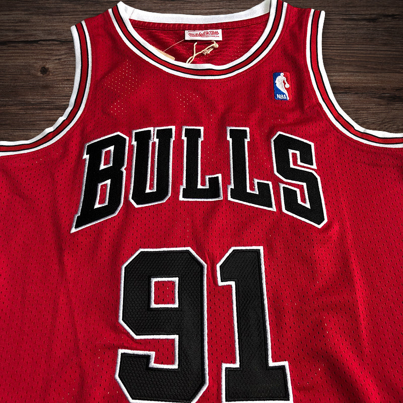 Men’s Chicago Bulls 1997-98 #91 Dennis Rodman Jersey