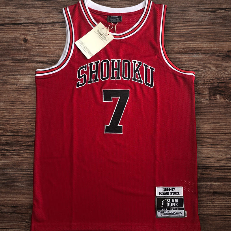Men’s Slam Dunk 1996/97 #7 Miyagi Ryota Red Jersey