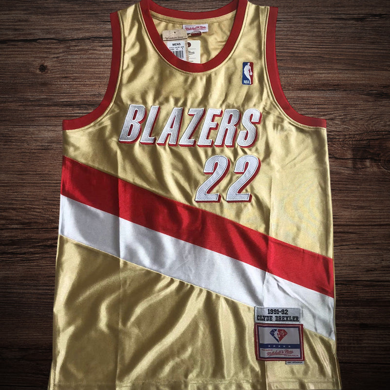 Men’s Portland Trail Blazers 1991/92 #22 Clyde Drexler Jersey