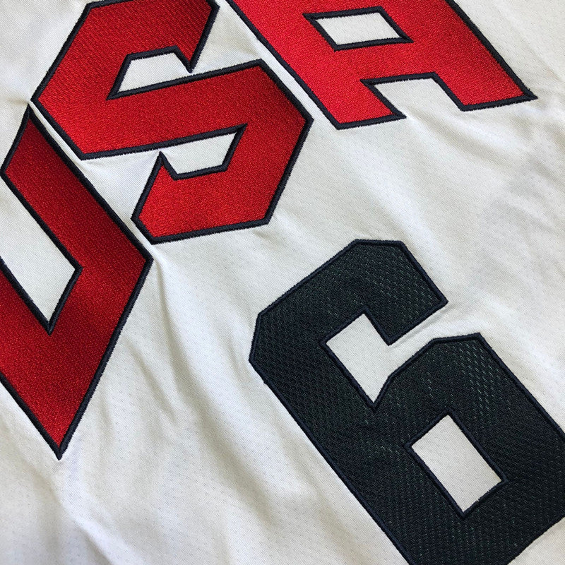 Men’s #6 James USA Basketball Jersey White
