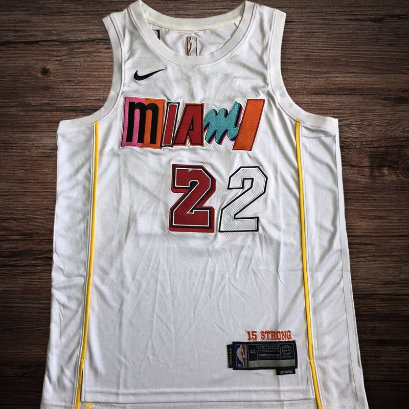 Men’s Miami Heat City Edition #22 Butler White Jersey