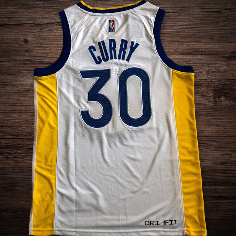 Men’s Golden State Warriors #30 Curry 75th anniversary Jersey White