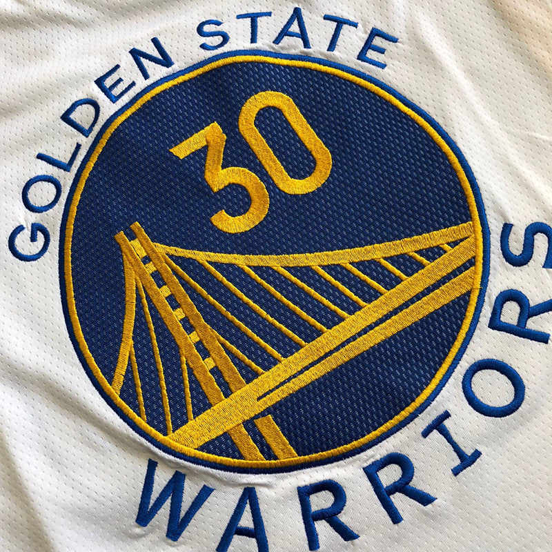 Men’s Golden State Warriors #30 Curry 75th anniversary Jersey White