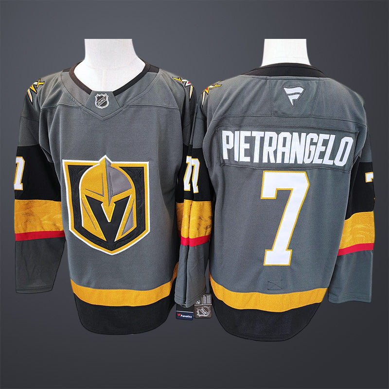 Men’s Vegas Golden Knights Alex Pietrangelo #7 Fanatics Gray Player Jersey