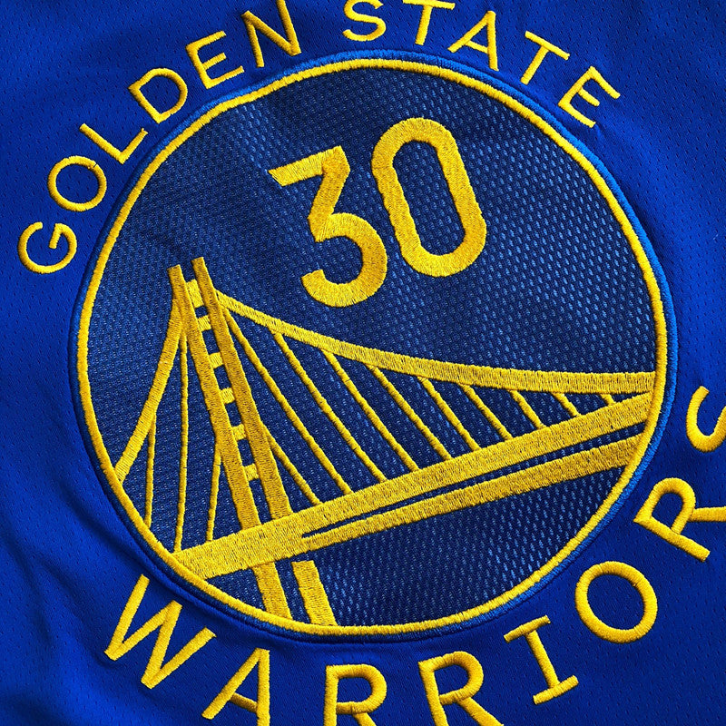 Men’s Golden State Warriors #30 Curry 75th anniversary Jersey Blue