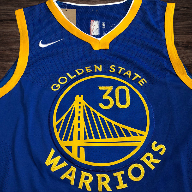 Men’s Golden State Warriors #30 Curry Player Edition Jersey Blue