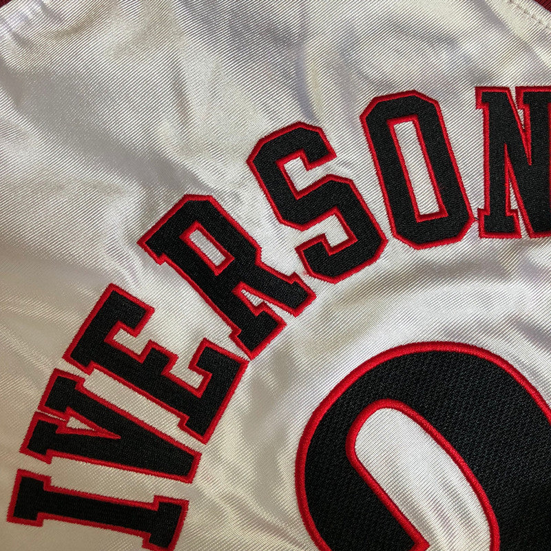 Men’s Sixers 2001 All star #3 Iverson white jersey