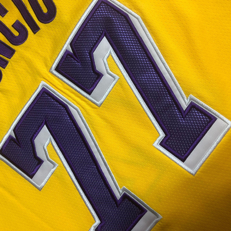Men’s Los Angeles Lakers #77 Doncic Yello Jersey