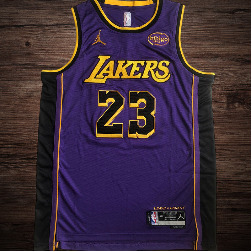 Men’s Los Angeles Lakers #23 James Purple Jersey