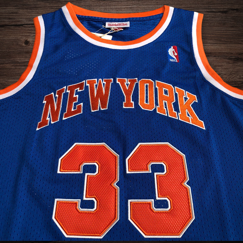 Men’s 1985-86 New York #33 Ewing Jersey in Blue