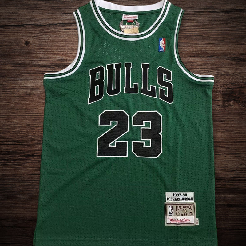 Men’s Chicago Bulls 1997-98 #23 Jordan Green Jersey